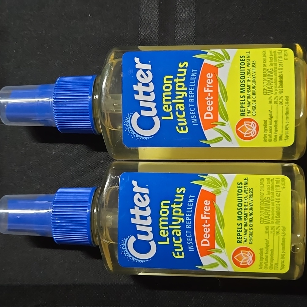 2 pack cutter lemon eucalyptus insects repellent..deet free....4oz each new
